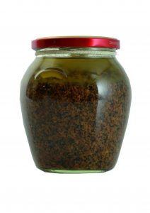 Trüffeln gerieben in Olivenöl aromatisiert schwarz
